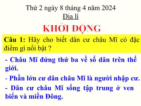 Bài giảng Địa lí Lớp 5 - Bài: Châu Đại Dương và châu Nam Cực - Năm học 2023-2024 - Hoàng Thị Huệ