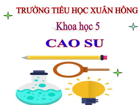 Bài giảng Khoa học Lớp 5 - Bài 30: Cao su - Năm học 2023-2024 - Phan Thị Ánh Tuyết