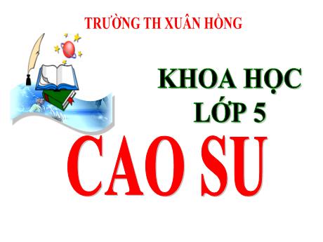 Bài giảng Khoa học Lớp 5 - Bài: Cao su - Năm học 2023-2024 - Hoàng Thị Huệ