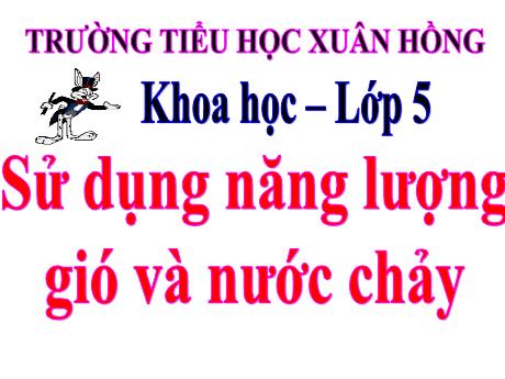 Bài giảng Khoa học Lớp 5 - Bài: Sử dụng năng lượng gió và nước chảy - Năm học 2023-2024 - Hoàng Thị Huệ