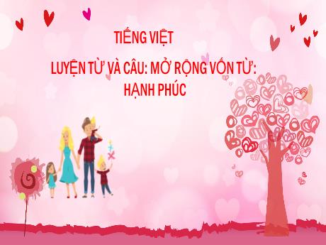 Bài giảng Tiếng Việt Lớp 5 (Luyện từ và câu) - Bài: Mở rộng vốn từ: Hạnh phúc - Nguyễn Thị Mỹ Linh