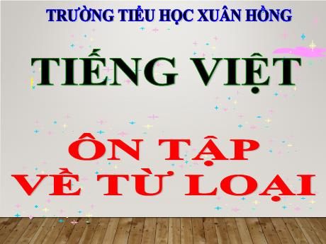 Bài giảng Tiếng Việt Lớp 5 (Luyện từ và câu) - Tuần 14, Bài: Ôn tập về từ loại - Năm học 2023-2024 - Phan Thị Ánh Tuyết
